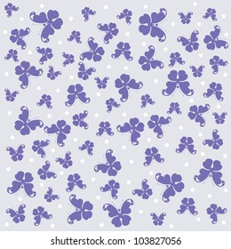 Vector background with butterfly silhouette