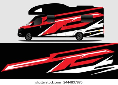 vector background for camper van, bus and van packages
