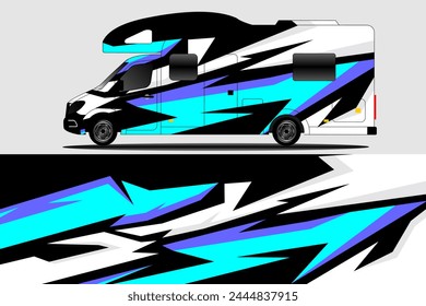 Vektorgrafik Hintergrund für Wohnmobil-, Bus- und Lieferwagenpakete