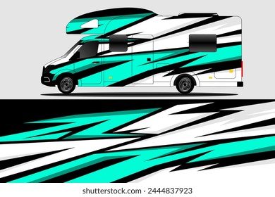 vector background for camper van, bus and van packages