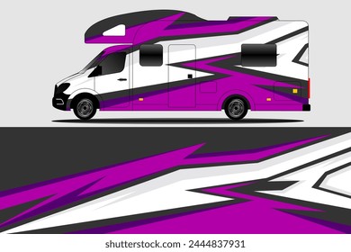vector background for camper van, bus and van packages