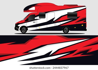 vector background for camper van, bus and van packages