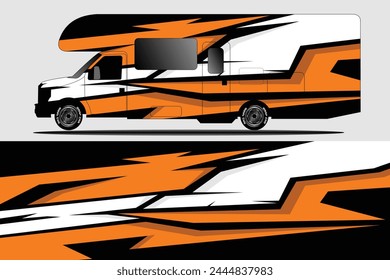 vector background for camper van, bus and van packages