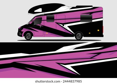 vector background for camper van, bus and van packages