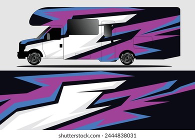 vector background for camper van, bus and van packages