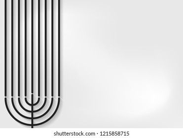 Vector background with candlestick for Hanukkah holiday