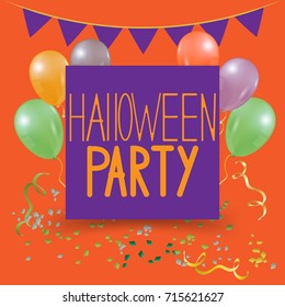Vector background. Card. Banner. Party Halloween. Eps10.
