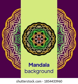 Fondo vectorial. Tarjeta o invitación. Elementos decorativos de mandala floral. Antecedentes dibujados a mano.