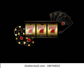 Vector background with casino design elements