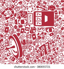 vector background of the casino icons