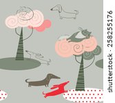 vector background with cats and dogs