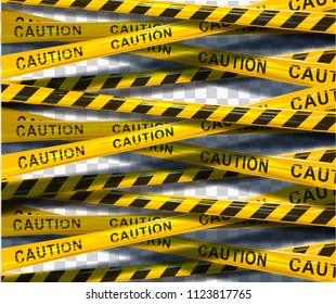 Vector background of caution yellow warning lines.