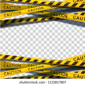 Vector background of caution yellow warning lines.