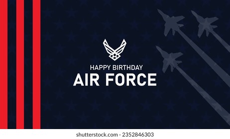 The vector background celebrating the U.S. Air Force birthday encapsulates the pride, strength, and history of this esteemed military branch. The design is a seamless of patriotic elements.
