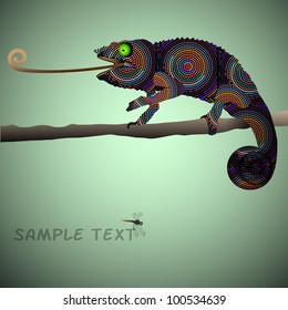  Vector background with Chameleon