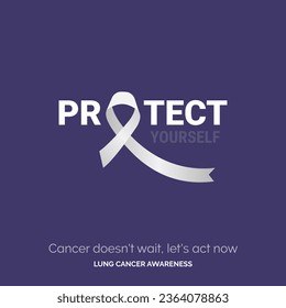 Vector Background for Change. Lung Cancer Awareness