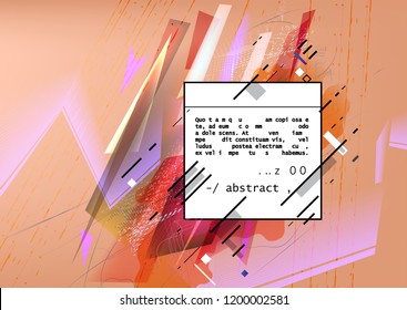 Vector background. Chaotic lines, dots, circles, rectangles. Abstract geometric shapes. Trendy design. Eps 10