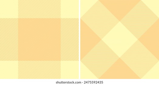 Vector background check of textile texture tartan with a seamless pattern plaid fabric. Set in summer colors for english fashion trends in season.