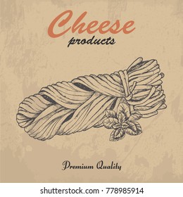 Vector background with cheese. Vector illustration for your design