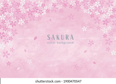 vector background with cherry blossom illustrations for banners, cards, flyers, social media wallpapers, etc.