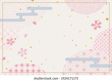 vector background with cherry blossoms for banners, cards, flyers, social media wallpapers, etc.