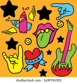 Vector background for children's rock project.