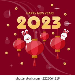 vector background Chinese new year 2023 burgundy color

