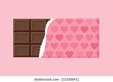 vector background with a chocolate bar for banners, greeting cards, flyers, social media wallpapers, etc.