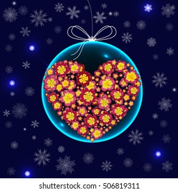 Vector background with Christmas ball