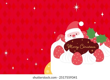 vector background with a Christmas cake for banners, cards, flyers, social media wallpapers, etc.