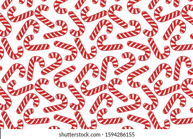 Vector background for Christmas from candy canes.