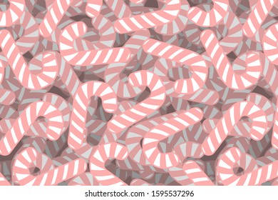Vector background for Christmas from candy canes.