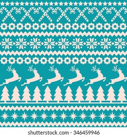Vector background Christmas seamless pattern in the nordic style/Christmas seamless pattern in the nordic style/Christmas seamless background