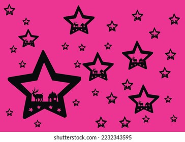 Vector background with christmas stars