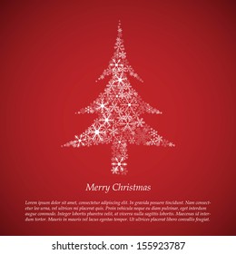 Vector background with christmas tree