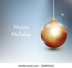 Vector background with Christmas tree ball