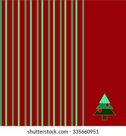 vector background Christmas tree and background with stripes