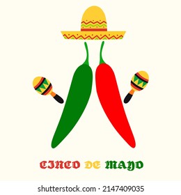 Vector background cinco de mayo festival of Mexico 