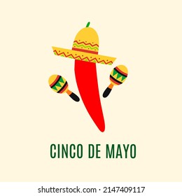 Vector background cinco de mayo festival of Mexico 