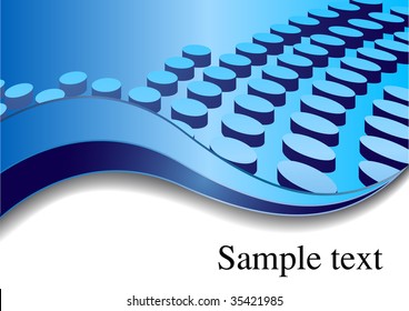 Vector background with circle; clip-art