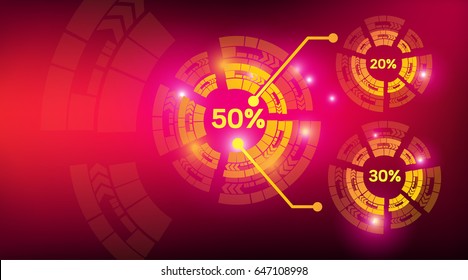Vector background circle digital technology infographic concept