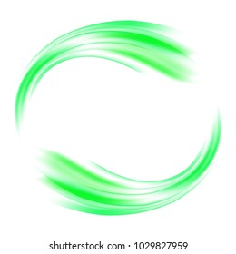 Vector background. A circle of green waves.