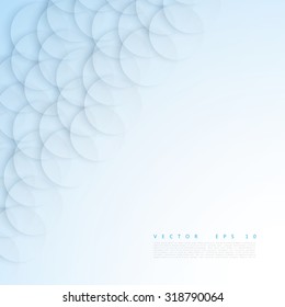 Vector background circles banner with drop shadows. Vector illustration