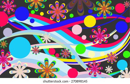 vector background with circles and lines