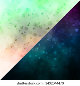 Vector background with circles, stars. Abstract illustration with colorful shapes of circles, stars. Texture for window blinds, curtains.