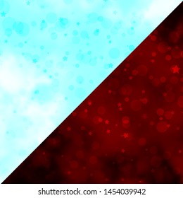 Vector background with circles, stars. Abstract illustration with colorful spots, stars. Texture for window blinds, curtains.