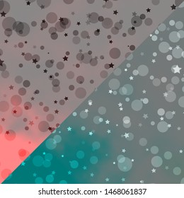 Vector background with circles, stars. Abstract illustration with colorful spots, stars. Design for wallpaper, fabric makers.