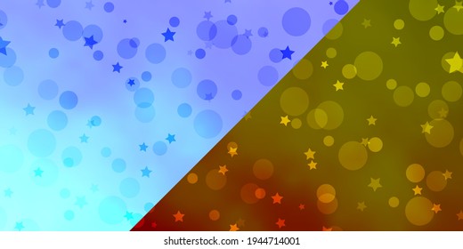 Vector background with circles, stars. Abstract illustration with colorful shapes of circles, stars. Texture for window blinds, curtains.