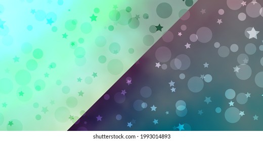 Vector background with circles, stars. Abstract illustration with colorful shapes of circles, stars. Texture for window blinds, curtains.