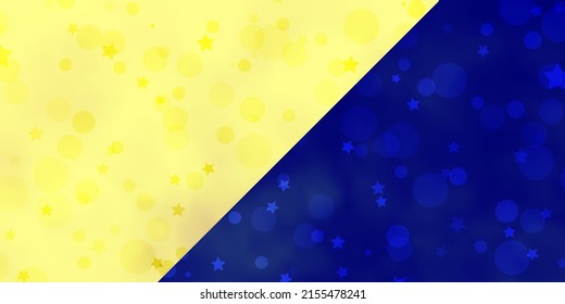 Vector background with circles, stars. Abstract illustration with colorful spots, stars. Pattern for design of fabric, wallpapers.